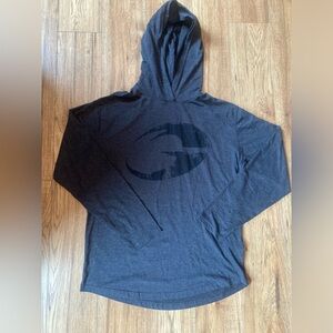 GASP Men's Charcoal Gray/Black Hooded Pullover Sweatshirt, Size XL